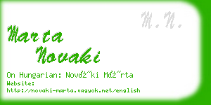 marta novaki business card